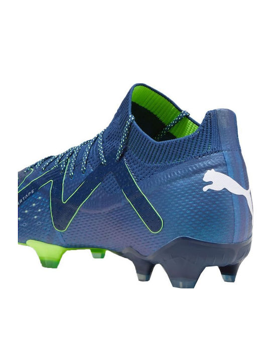 PUMA Future Ultimate Football Shoes with Cleats Persian Blue / White / Pro Green