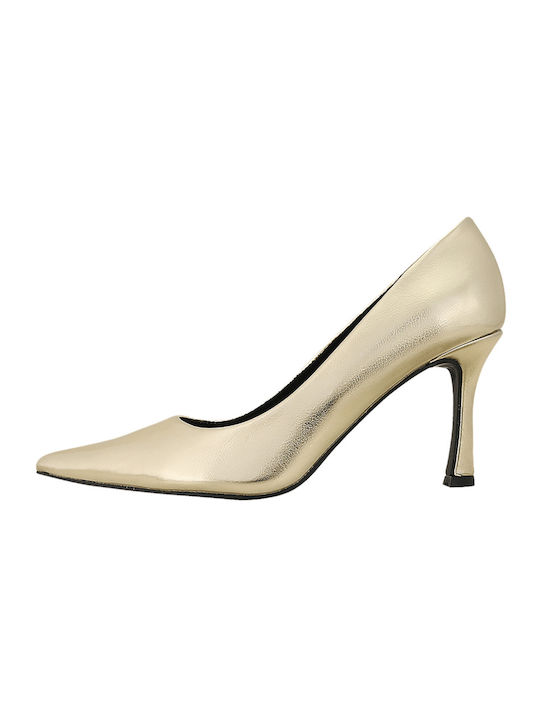 Corina Leder Pumps mit hohem Absatz Goldene