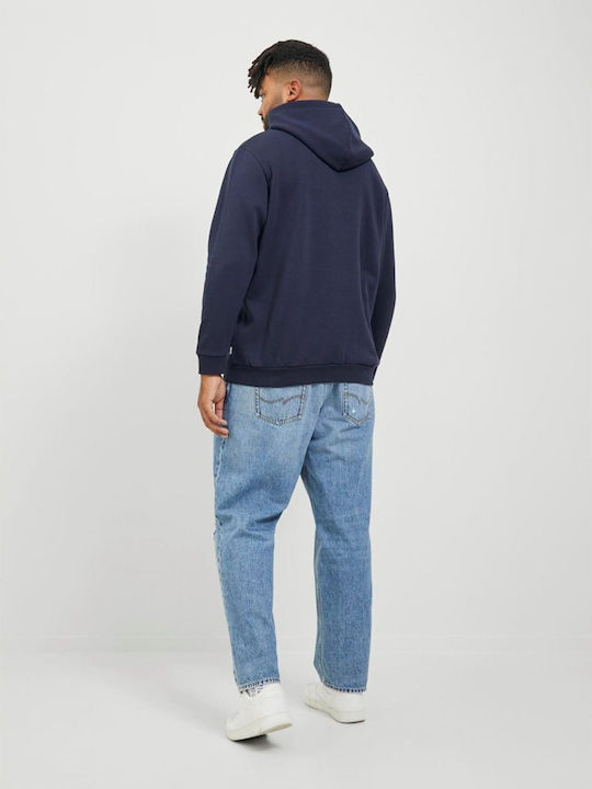 Jack & Jones Herren Sweatshirt mit Kapuze und Taschen Blau