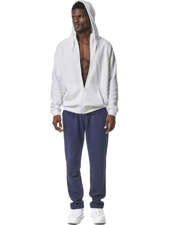 Sweatshirt Fleece with Hood White