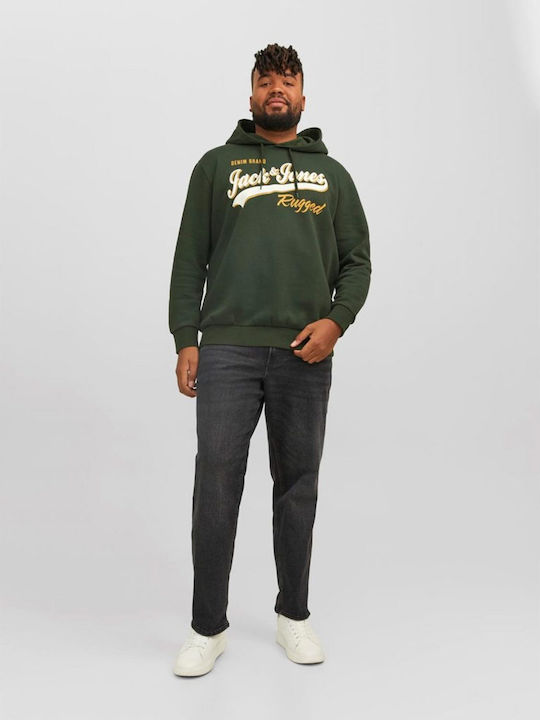 Jack & Jones Men's Sweatshirt with Hood Green