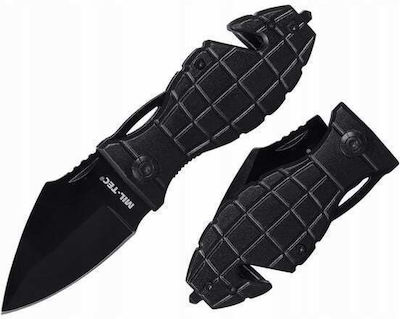 Mil-Tec Pineapple One-hand Pocket Knife Black with Blade made of Stainless Steel