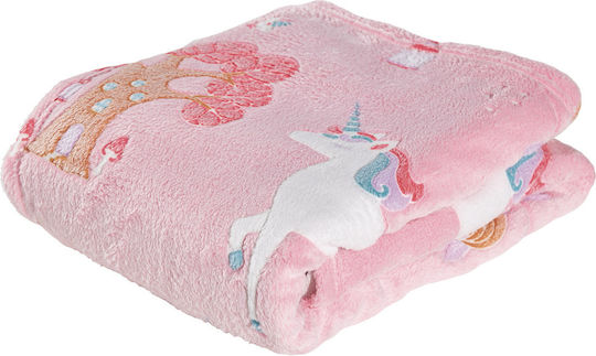 Das Home Blanket Nursery Swaddling Blankets Fleece Pink Pink 80x110cm