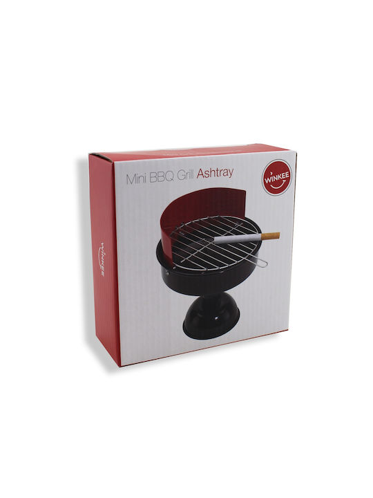 Winkee Mini BBQ Grill Aschenbecher Schwarz