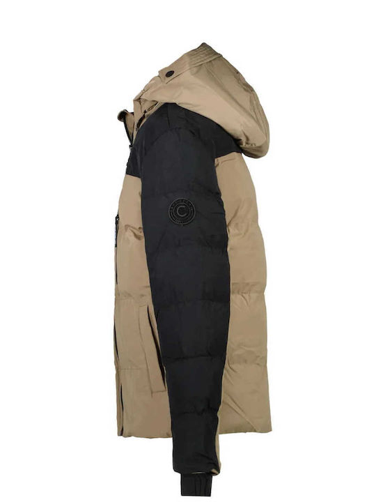 Cars Jeans Men's Winter Jacket Waterproof Beige