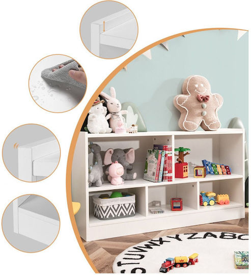 Bibliotecă pardoseală Lemn Alb 111x30x61.5cm