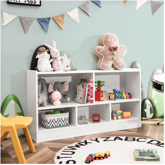 Bibliotecă pardoseală Lemn Alb 111x30x61.5cm