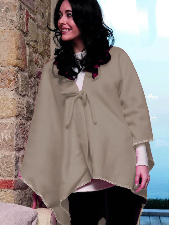 Fleece Damen Jacke in Beige Farbe