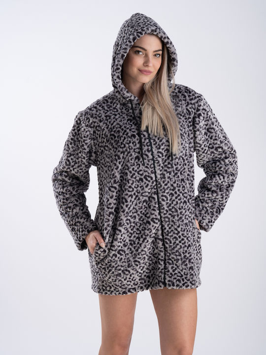 Relax Lingerie Winter Women's Robe Gray