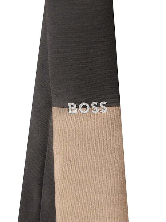 Hugo Boss Ανδρική Γραβάτα Μονόχρωμη σε Μαύρο Χρώμα