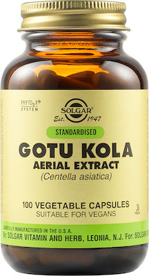 Solgar Standardized Gotu Kola Aerial Extract 100 veg. Kappen