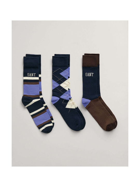 Gant Patterned Socks Blue 3Pack