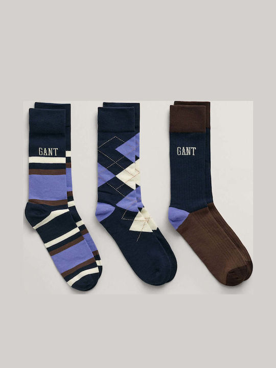 Gant Κάλτσες με Σχέδια Μπλε 3Pack Gant Κάλτσες με Σχέδια Μπλε 3Pack
