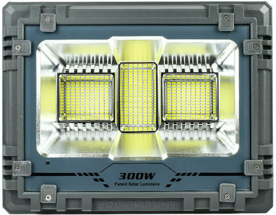 Mj-aw500 Στεγανός Ηλιακός Προβολέας LED 300W Ψυχρό Λευκό 6500K με Τηλεχειριστήριο IP67