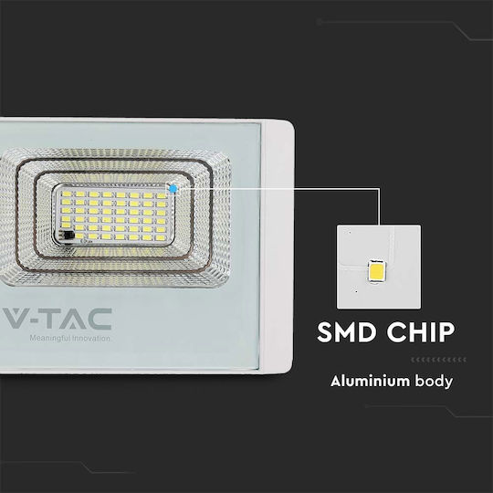 V-TAC Στεγανός Ηλιακός Προβολέας LED 16W Φυσικό Λευκό 4000K IP65