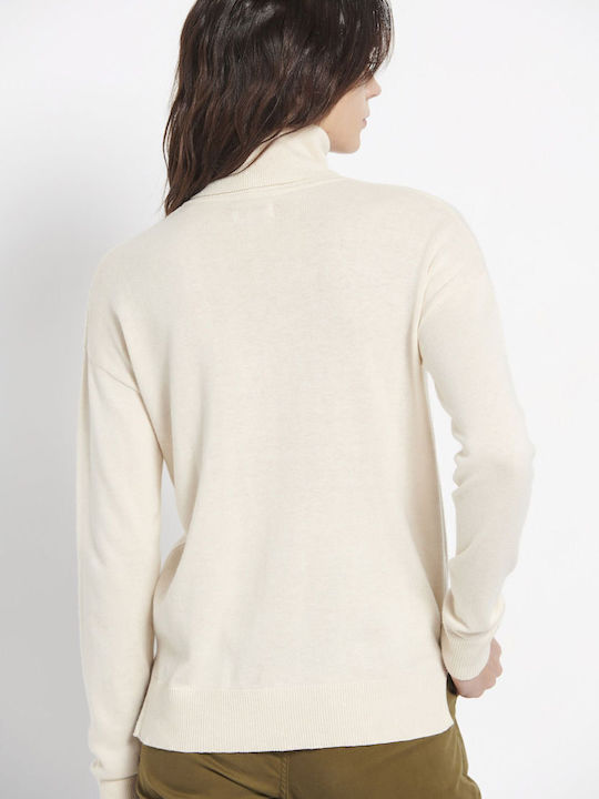 Women's Long Sleeve Sweater Cotton Turtleneck Sugar
