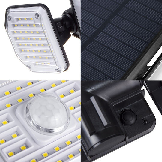 Maclean Energy Waterproof Solar LED Floodlight 4W Natural White 4000K with Motion Sensor IP65
