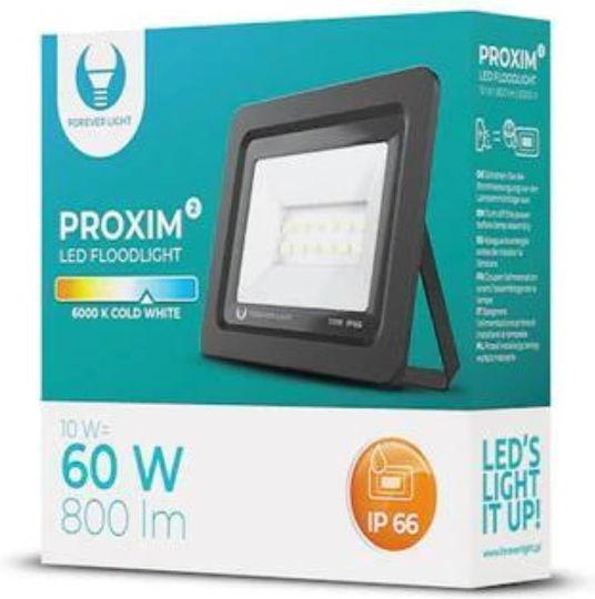 Forever Light Rezistent la apă Proiector LED 10W Alb Rece 6000K IP66