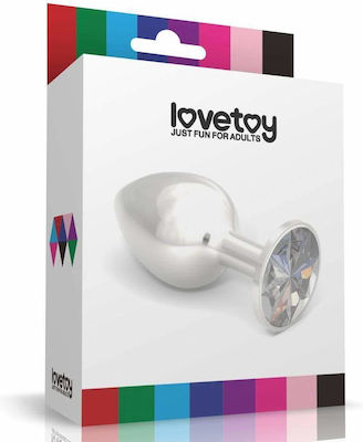 Lovetoy Rosebud Classic Metal Analplug Klein Silver / Dark Blue 6.8cm RO-SS