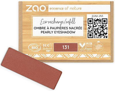 Zao Organic Makeup Rectangle Pearly Shadow Refill Eye Shadow in Solid Form with Brown Color 1.3gr