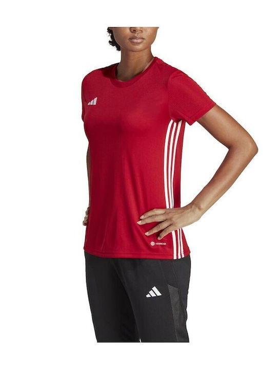 Adidas Women's Athletic Blouse Short Sleeve Red