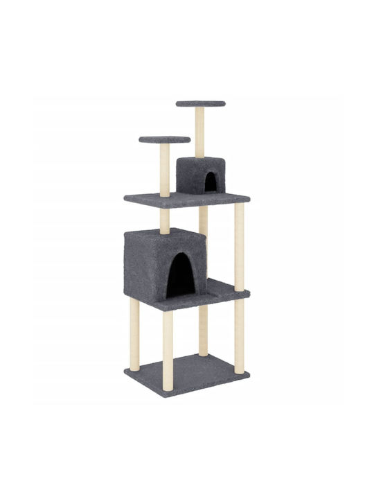 vidaXL Scratching Post Cat Trees Gray 61x48.5x167cm