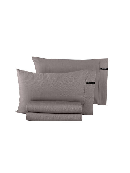 Guy Laroche Sheet King Size with Elastic 180x200+35cm. Minimal Melanze