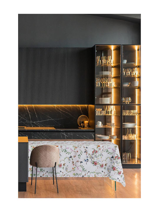 Makis Tselios Home Τραπεζομάντηλο Βαμβακερό Adreina Λευκό 160x220εκ.