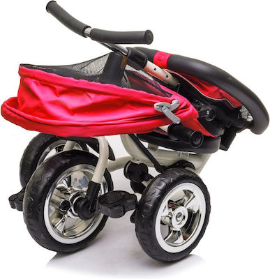 ForAll Παιδικό Τρίκυκλο Ποδήλατο με Αποθηκευτικό Χώρο, Χειρολαβή Γονέα & Σκίαστρο για 18+ Μηνών Μαύρο