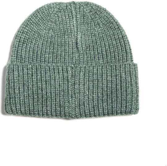 Ribbed Beanie Cap Green