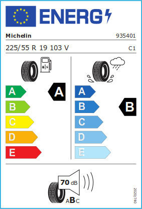 Michelin Primacy 225/55R19 103V XL Summer Tire for Electric Passenger Car