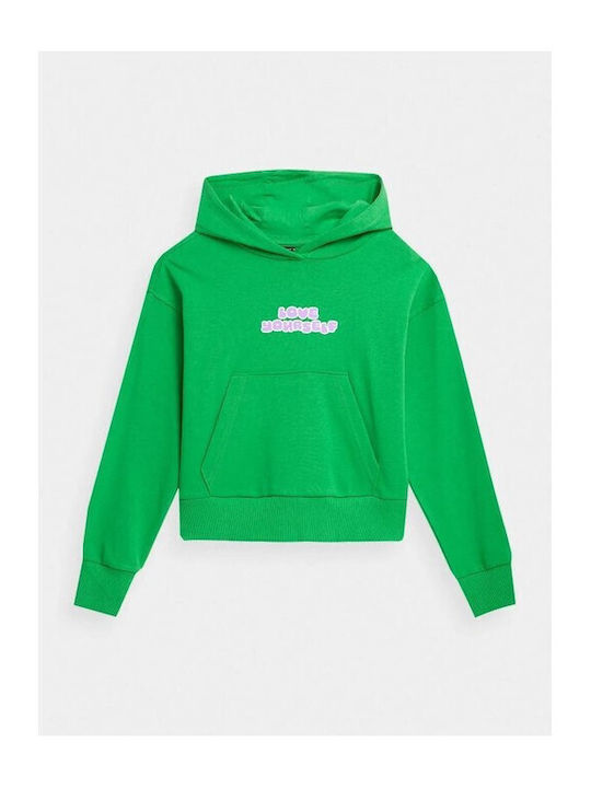 4F Kids Sweatshirt with Hood Green