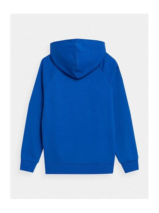 Kinder-Sweatshirt mit Kapuze und Taschen Blau