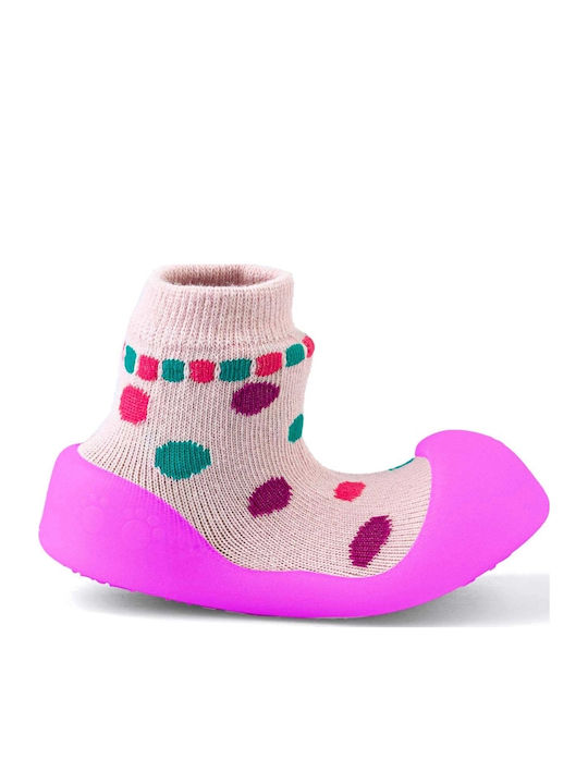 BigToes Lange Kinder Haussocken Rosa