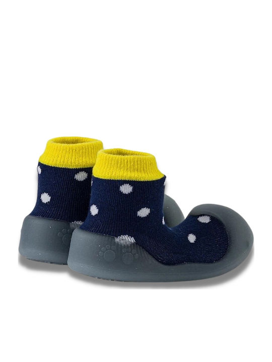 BigToes Παιδικές Καλτσοπαντόφλες Navy Μπλε