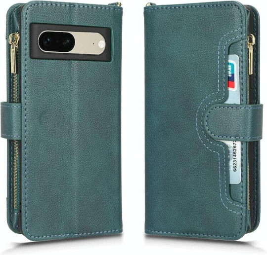 Multi Zipper Портмоне Зелен (Google Pixel 7)