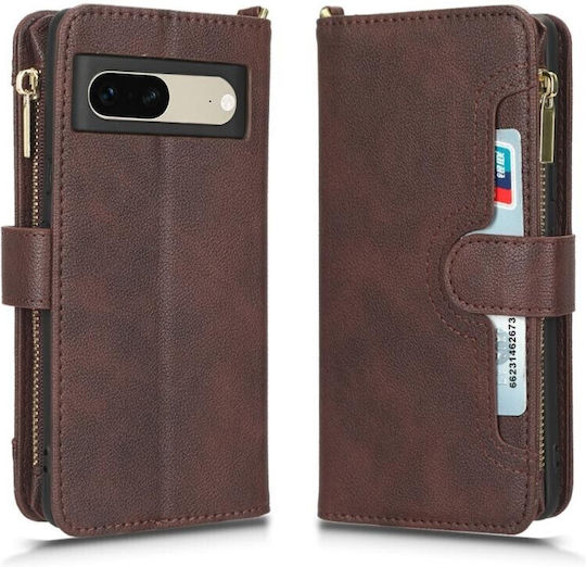Multi Zipper Wallet Καφέ (Google Pixel 7)