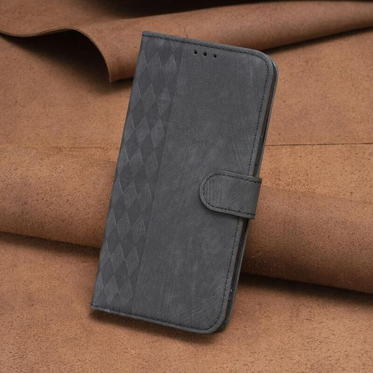 Plaid Embossed Wallet Μαύρο (Google Pixel 7)