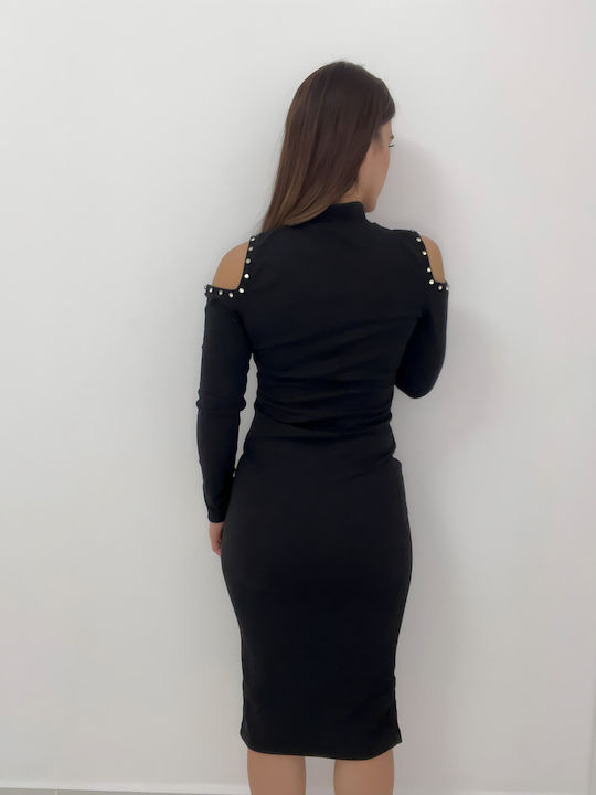 Midi Damenkleid Schwarz