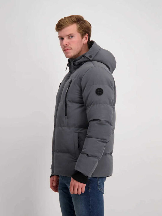 Cars Jeans Men's Winter Puffer Jacket Gray