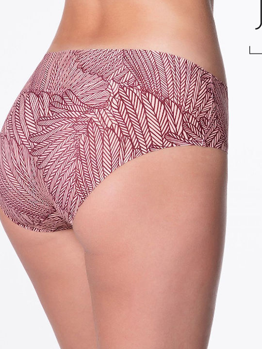 Julimex Figi Baumwolle Damen Slip Nahtlos Rot