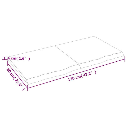 vidaXL Countertop without Sink L120xW60xH40cm Gray
