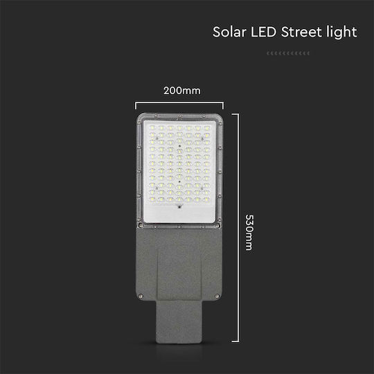 V-TAC Street Solar Light 40W 2500lm Cold White 6500K with Remote Control IP65 20cmx53cmcm