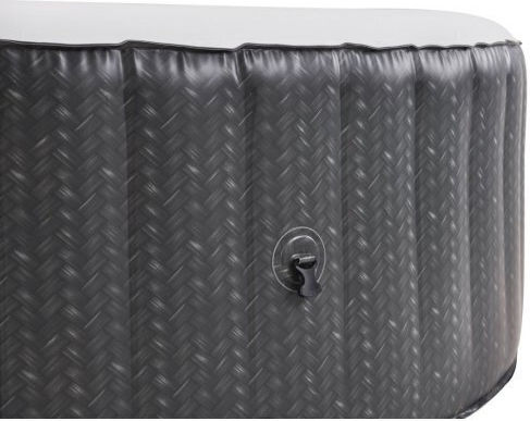 MSpa Ottoman Round Swimming Pool 1800L Inflatable with Hydromassage 204x70cm Gray
