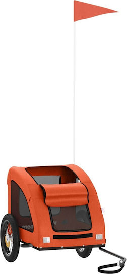 vidaXL Cosul pentru transport câine până la 30kg Portocaliu M124xL53xA53cm.