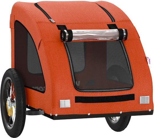 vidaXL Cosul pentru transport câine până la 30kg Portocaliu M124xL53xA53cm.