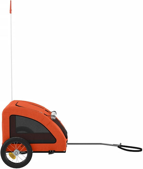 vidaXL Cosul pentru transport câine până la 30kg Portocaliu M124xL53xA53cm.