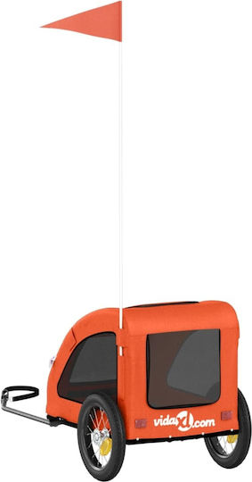 vidaXL Cosul pentru transport câine până la 30kg Portocaliu M124xL53xA53cm.