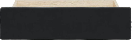 vidaXL Bed Drawer made of Wood in Black Color 67x50x16cm 2pcs