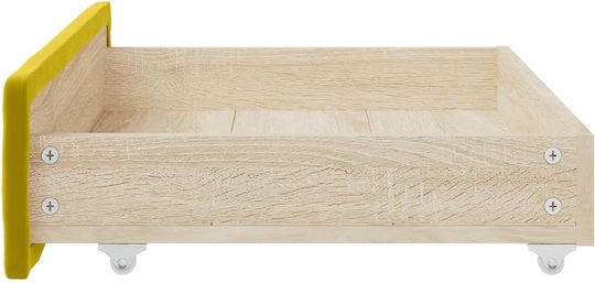 vidaXL Bed Drawer made of Wood in Yellow Color 67x50x16cm 2pcs